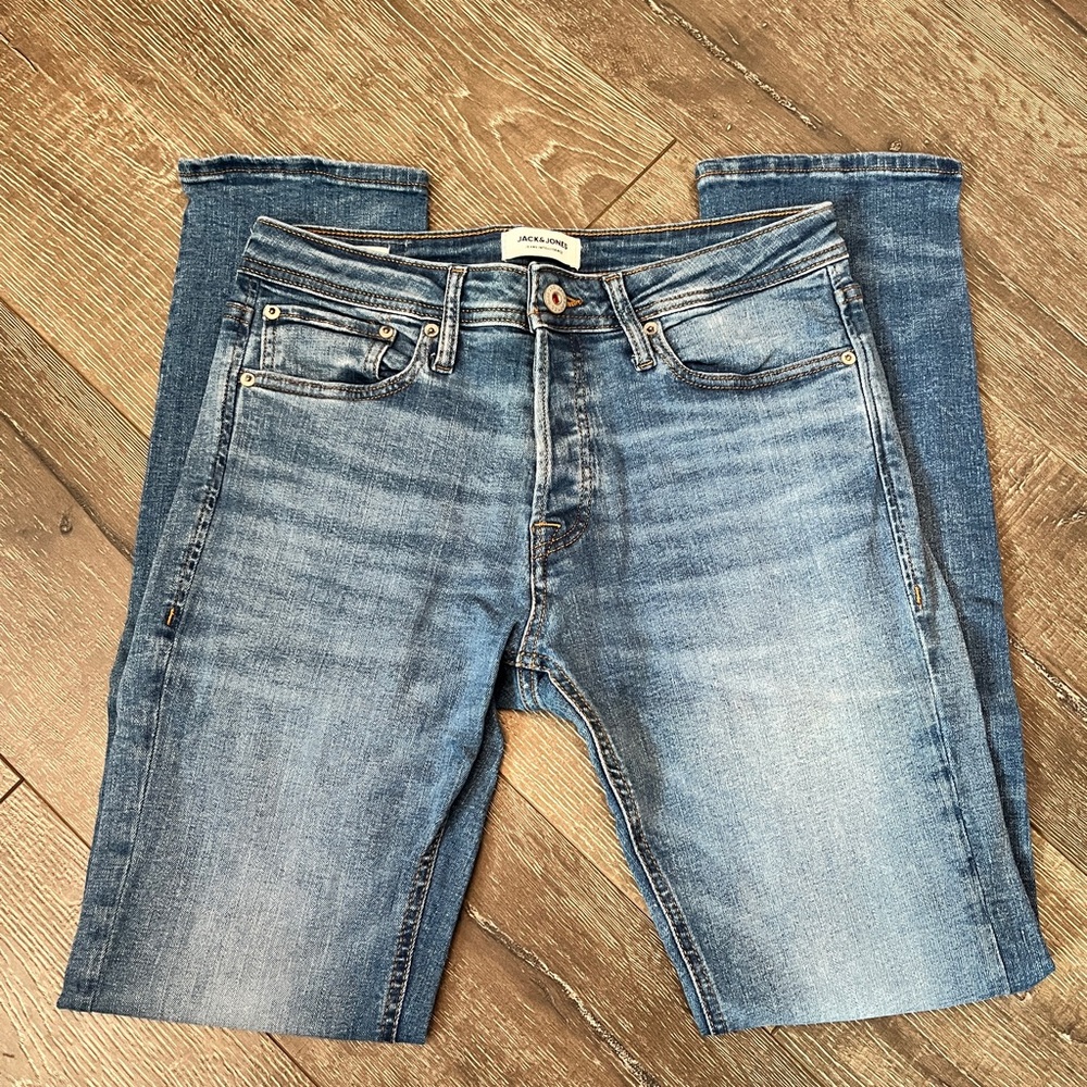 Jack & Jones Blue Slim Straight Jeans